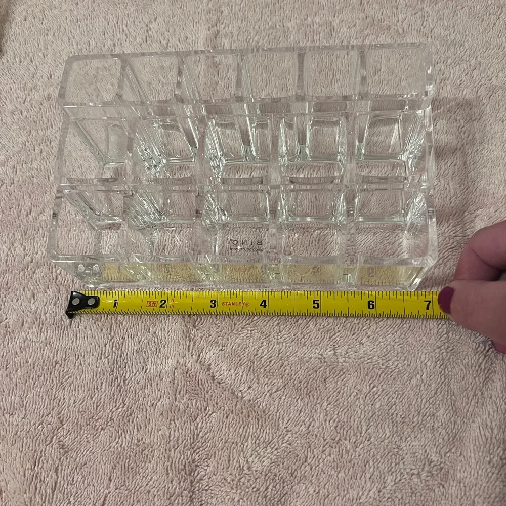 Set of 3 Clear Acrylic Cosmetic Makeup vanity Organizers Bathroom, lipstick